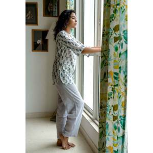 Ensemble de pyjama pour femmes Thequincelife Lazy Blues avec masque pour les yeux, vêtements de nuit, taille S - Product Image 2