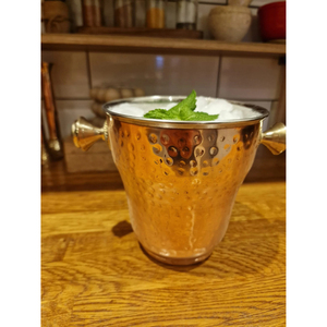 Wholesale Hammered Copper Made Ice Bucket With Lid And Tongs Insulated Wine <b>Cooler</b> For Home Bar Parties And Catering Usage - Product Image 4
