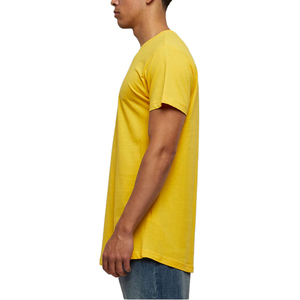 Camiseta de Cuello Redondo de Manga Corta Amarilla para Hombre, Corte Regular, Informal, de Color Sólido, de Algodón Jersey - Product Image 3