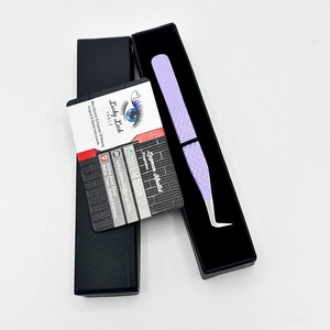 แหนบต่อขนตาแบบตรงทำจากใยม่วงทรงสลิม90องศาทำโลโก้ตามสั่งแบบญี่ปุ่น - Product Image 4