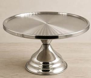 Support à gâteau en métal tropical fait main, rond, en forme de dessert, pour la présentation sur table, idéal pour la maison, les mariages, les anniversaires et les fêtes - Product Image 2