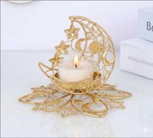 Luxury Gold Metal <b>Tealight</b> Candle Holder Decorative Table Centerpiece Wedding Home Decor Candle Stand - Product Image 2