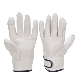 Guantes de Trabajo de Cuero de Vaca de Alta Calidad con Refuerzo de Keystone en el Pulgar, Palma Reforzada, Puño Elástico de Tela en el Dedo Índice y Velcro - Product Image 1