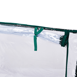 โรงเรือนปลูกต้นไม้ขนาดเล็กสีขาว 36*36*42 นิ้ว พร้อมผ้าคลุม PVC สำหรับปลูกพืชในร่มและกลางแจ้ง สวนหลังบ้าน ขนาด 36*36*42 นิ้ว สีขาว - Product Image 2