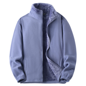 Chaqueta Polar Unisex Nueva, Abrigo Largo de Felpa con Cuello Alto, Cortavientos, Térmico, Cálido e Informal - Product Image 3