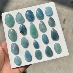 Aigue-marine bleue naturelle, pierre précieuse brute, polie et lisse, qualité commerciale, vente en gros, prix au kilogramme (lot) - Product Image 1