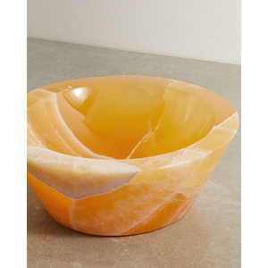 Grand bol de service en résine effet marbre rose de luxe, plateau à fruits sur piédestal et centre de table décoratif artisanal pour maison moderne - Product Image 4