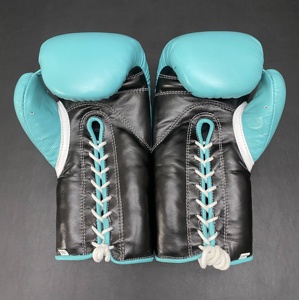 Gants de boxe de haute qualité au prix de gros, design « No Boxing No Life », en cuir de vachette véritable, gants de sparring AS-BG-5024 - Product Image 2