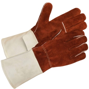 Guantes Reforzados de Piel de Vacuno, Lisos, para Soldadura, Barbacoa, Trabajo Pesado, Protección de Seguridad Industrial, Resistentes al Fuego - Product Image 1