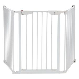 Recinzione Pieghevole Moderna Bianca a 3 Pezzi per Caminetto 179.2*74.8*2cm, Accessorio in Ferro per Calore e Campeggio, per Combustibile a Legna - Product Image 1