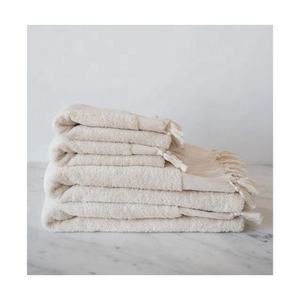 Beige Twisted Tassel bordado absorbente 100% algodón orgánico GOTS certificado toallas de cocina Golf más gruesas para sublimación - Product Image 3