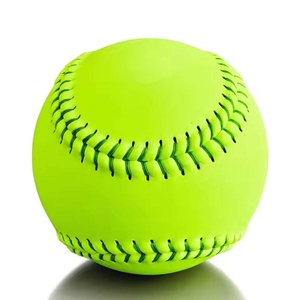 Pelota de Softbol Luminosa Verde de KATBROS INDUSTRIES con Costuras Negras para Entrenamiento de Béisbol, Profesional, Cómoda, para Diestros y Zurdos - Product Image 2