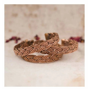 Copper Cuff Bracelet Open End Bangle Adjustable Wrist <b>Jewelry</b> Minimalist Unisex Handmade Copper Tone Fashion Accessory Gift - Product Image 5
