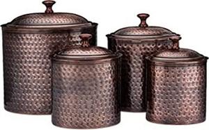 Juego de Recipientes Metálicos Decorativos para el Hogar de Primera Calidad, Juego de 4 Recipientes de Diferentes Tamaños para Almacenamiento en la Cocina, Disponibles en Stock - Product Image 3