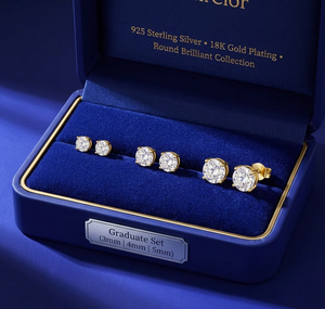 3mm-10mm Classic Mossanite Diamond Earrings Luxury Jewelry 925 Sterling <b>Silver</b> VVS Moissanite Diamond Ear <b>Stud</b> for Men Women - Product Image 3