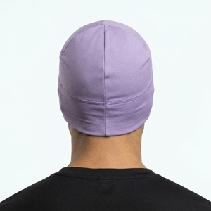 Bonnet tricoté violet pour homme, bonnet d'hiver à revers, unisexe, style streetwear, bonnet ajusté, logo personnalisé, vente en gros, accessoire de mode - Product Image 2