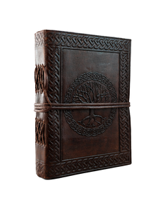 Vintage Leather <b>Journal</b>, Tree of Life Notebook, Handmade <b>Writing</b> Diary, Celtic Leather Sketchbook, Artisan Gift - Product Image 1