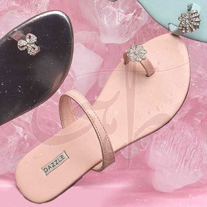 Sandalias de Mujer Elegantes y Duraderas de Cuero Natural con Estampado de Moda, Antideslizantes, con Delicado Bordado de Flores y Diseño de Dedo Giroso - Product Image 4