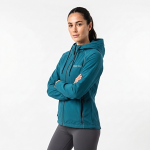 <b>Women</b> Sports Windbreaker <b>Hooded</b> <b>Jacket</b> <b>Lightweight</b> Full Zip Outdoor Running Training Custom Logo Sportswear - Product Image 2