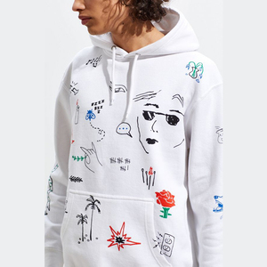 Sudadera con capucha 100% algodón para hombre, ligera, transpirable, estilo streetwear, impresión de logotipo personalizado - Product Image 6
