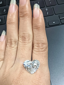 Bijoux en diamant Dada, diamant cultivé en laboratoire de 13,00 carats, taille cœur, certifié IGI, diamant non monté E VVS2, bague de fiançailles en forme de cœur - Product Image 3