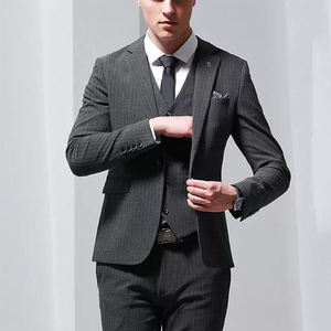 ชุดสูทผู้ชายสามชิ้นทรงเข้ารูป แบรนด์ WARPRO INDUSTRY รุ่น MTM Fit Bespoke ปกบาก กระดุมแถวเดียว ผ้าขนสัตว์ ทรงสลิมทันสมัย เหมาะสำหรับธุรกิจ - Product Image 4