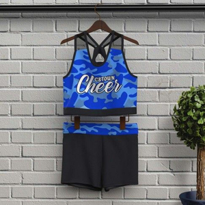 Uniforme de cheerleading pour hommes de haute qualité, respirant, 100% polyester, imprimé, avec couleurs et logo personnalisés pour les spectacles de danse - Product Image 4