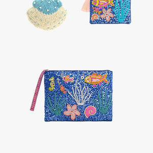 Sac bandoulière brodé de perles fait main, pochette de téléphone personnalisée, pochette zippée, sac ethnique, cadeau de festival, sac à bandoulière pour femme - Product Image 1