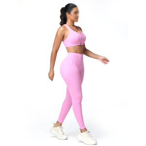 Conjunto Deportivo de Alta Calidad, Transpirable, Nuevo Diseño, Cómodo, Leggings de Cintura Alta y Bra Deportivo para Gimnasio - Product Image 3