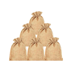 Custom Screen Printing Small Jute Drawstring Coffee <b>Bean</b> <b>Bag</b> Pouch with Logo - Product Image 5