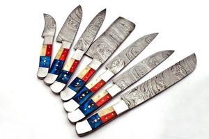 <b>Set</b> of 7 Custom Handmade Damascus Steel <b>Knife</b> <b>Set</b> Best Kitchen <b>Knives</b> <b>Set</b> With Sheath - Product Image 4