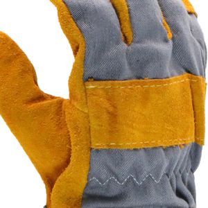 Gants de travail professionnels en cuir de vachette de bonne qualité, résistants à la chaleur, pour le jardinage, la menuiserie et la sécurité. - Product Image 5