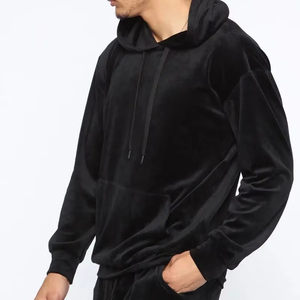 Conjunto Deportivo de 2 Piezas para Hombre, Diseño Nuevo, Logotipo Bordado, Pantalones Anchos con Ribete en Contraste, Tela de Velour, Estilo Urbano - Product Image 3