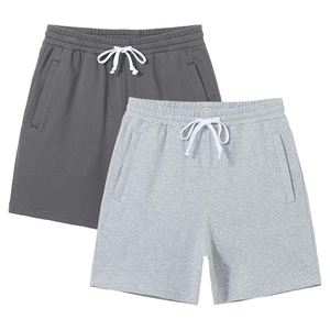 Shorts pour hommes de qualité supérieure, en tissu molletonné en coton, coupe athlétique douce, confortables, pour un usage quotidien et la salle de sport. - Product Image 2