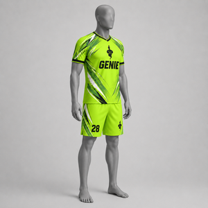 Uniforme de Fútbol para Hombre Adulto, Transpirable, de Poliéster, Número 28, Conjunto de Camiseta de Fútbol Sublimada Azul de Primera Calidad - Product Image 4
