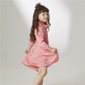ODM OEM Polka Dot Impreso Rosa Niños Vestido para niñas de 8 años - Product Image 4