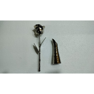 Rosa de Oro de 24k Hecha a Mano, Bañada en Plata, con Base de Rosa Natural, Flor Preservada de Lujo, Ecológica, Personalizada para el Día de la Madre y Año Nuevo - Product Image 1