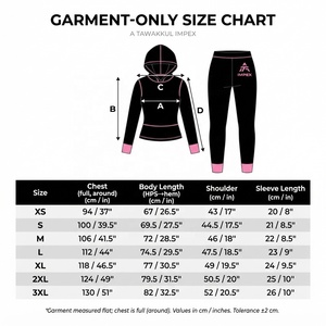 Ensemble de vêtements de sport pour femmes, noir avec bordure rose, à capuche, 2 pièces, coupe ajustée, longueur intégrale, respirant, tricoté, pour toutes les saisons - Product Image 6
