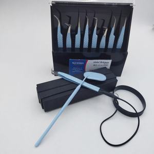 Soporte de extensión de pestañas acrílico pinzas de pestañas de acero inoxidable sostenible - Product Image 1