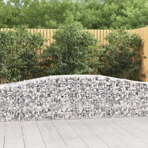 ตะกร้า gabion โค้ง157.5 "x 19.7" x 23.6 "/31.5"/"อุปสรรคเสียงเหล็กชุบสังกะสี - Product Image 1