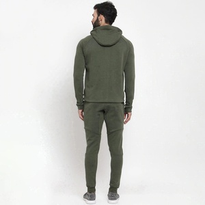 Logo personnalisé polaire deux pièces survêtement en gros hommes survêtement jogging costumes fermeture éclair survêtements à capuche 2025 - Product Image 3