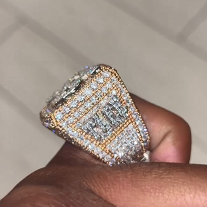 Anillo de Moissanita con Incrustaciones de Diamantes, Número Cincuenta y Cinco, Joyería de Lujo Estilo Hip Hop, Anillo Masculino, Anillo con Incrustaciones Brillantes, Regalo de Moda para Él - Product Image 6