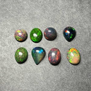 Ethiopian Black Opal Mix Cabochon <b>Stone</b>, 100% Natural Multi <b>Fire</b> Opal Gemstone, Loose Opal Mix Size <b>Stone</b> For Making Jewelry - Product Image 1