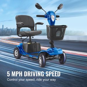 Scooter Elettrico Pieghevole a 4 Ruote per Adulti e Anziani, Autonomia di 12 Miglia, Scooter per Disabili in Alluminio - Product Image 5