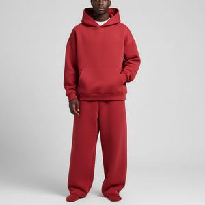 Chándal de hombre con capucha, personalizado, estampado, 100% algodón polar, transpirable, de peso medio, estilo urbano, para invierno, talla grande, venta al por mayor - Product Image 1