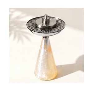 Quemador de Incienso de Lujo Ecológico con Base de Mármol, Malla Perforada de Acero Cepillado, Aromático - Product Image 1