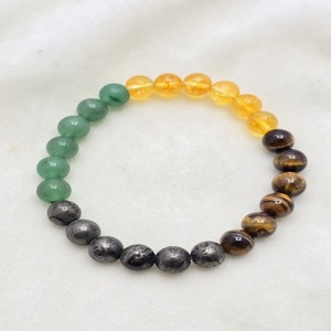 Bracelet en perles élastiques de cristal naturel de qualité supérieure, figurine Feng Shui sculptée, chakra, pierre précieuse, aimant d'argent - Product Image 4