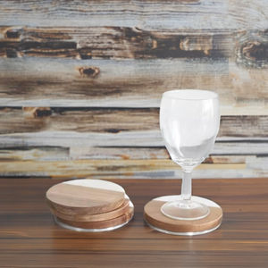 Posavasos de Resina de Madera Premium, Hecho a Mano, Clásico, Redondo, Ecológico - Product Image 1