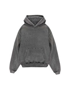 Custom Streetwear Oversized Acid Stone Washed Distressed for Pullover <b>Hoodie</b> 100% Cotton Eco-Friendly Winter for Men - Product Image 1