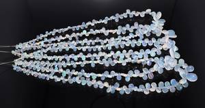 Cuentas de Ópalo Etíope Natural AAA, Forma de Pera Lisa, Hilo de 8 Pulgadas, Cuentas de Ópalo Welo Brillantes con Forma de Pera Lateral, Cuentas de Ópalo Natural de Alta Calidad - Product Image 4